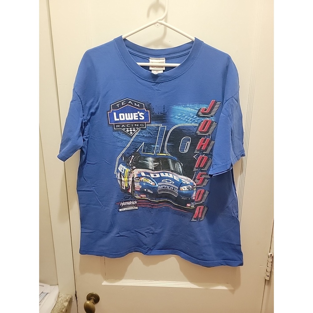 Vintage NASCAR Jimmie Johnson Hendrick Motorsports Tee Chase Authentics 2 Sided